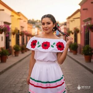 Traditional  embroidered peasent  blouse Flowers 23 x 25 in
